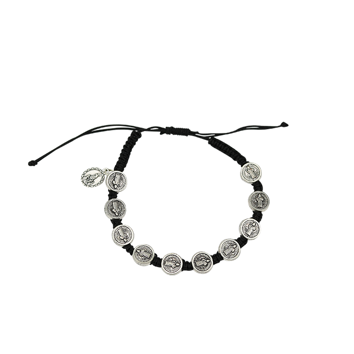 Bracciale in corda con diverse medaglie 1