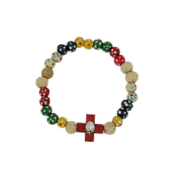 Bracelet en bois de différentes couleurs