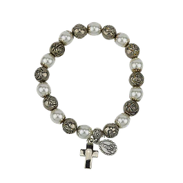 Pearl and Rose Bracelet