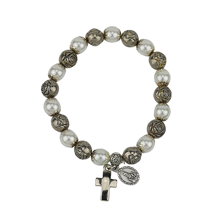 Pearl and Rose Bracelet 1