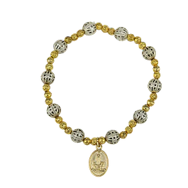 Gold and silver bracelet