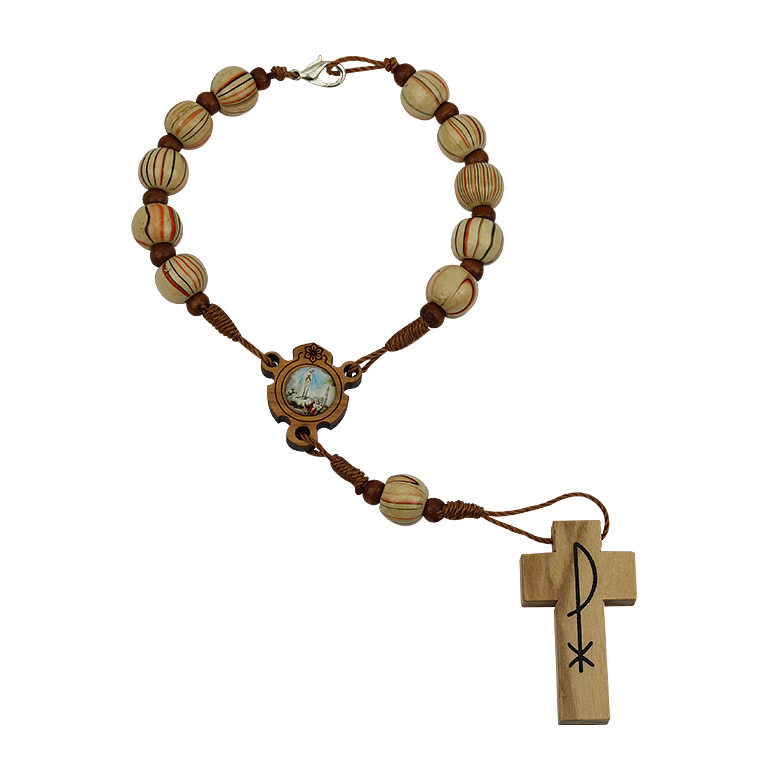 Decena de madera con Fátima 1