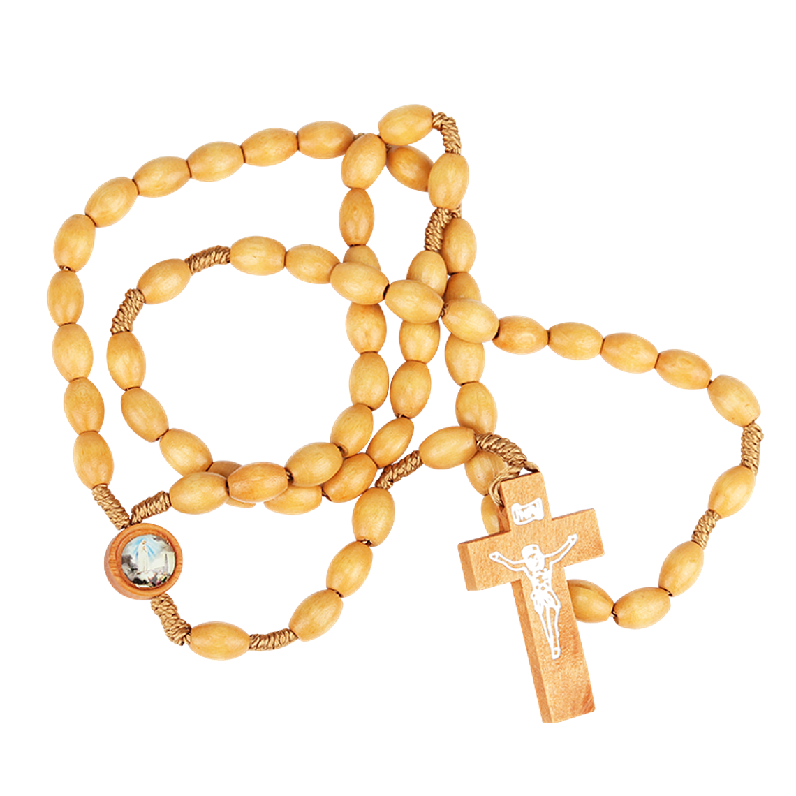 Chapelet en bois Apparition de Fatima 1