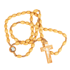 Apparition of Fatima wood rosary