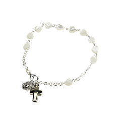 Bracelet catholique avec coeurs
