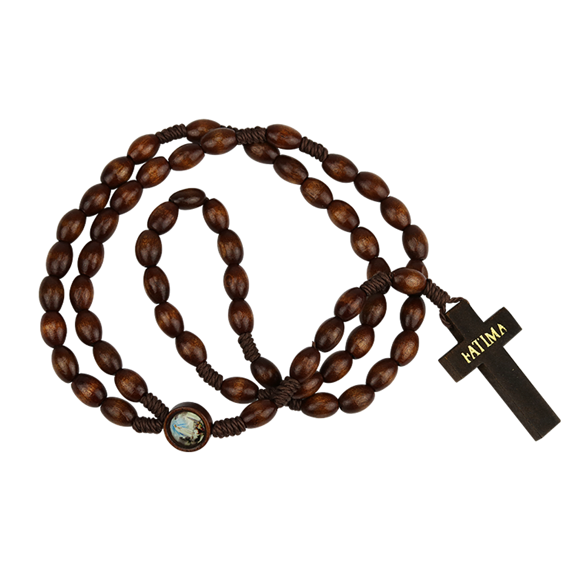 Chapelet en bois Apparition de Fatima 1