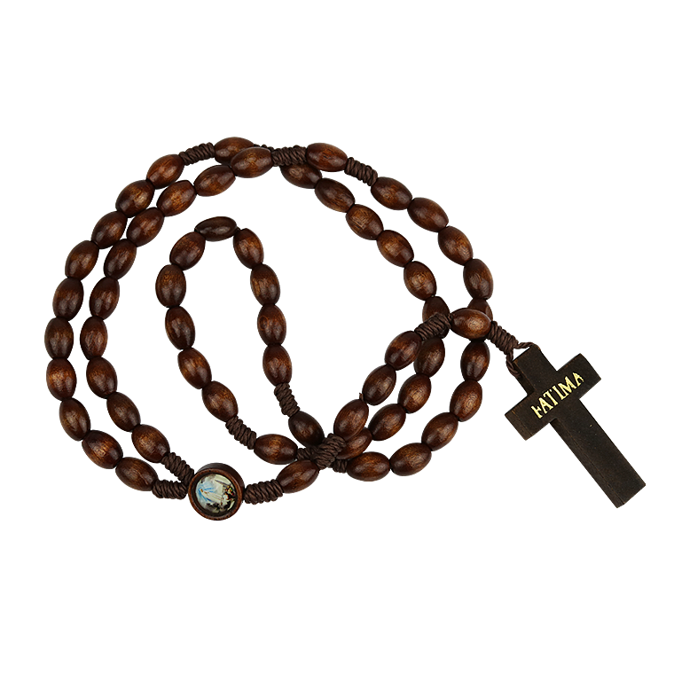 Chapelet en bois Apparition de Fatima 1