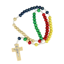 Terço de madeira às cores