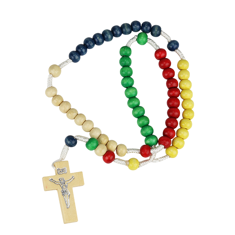 Color wood rosary 1