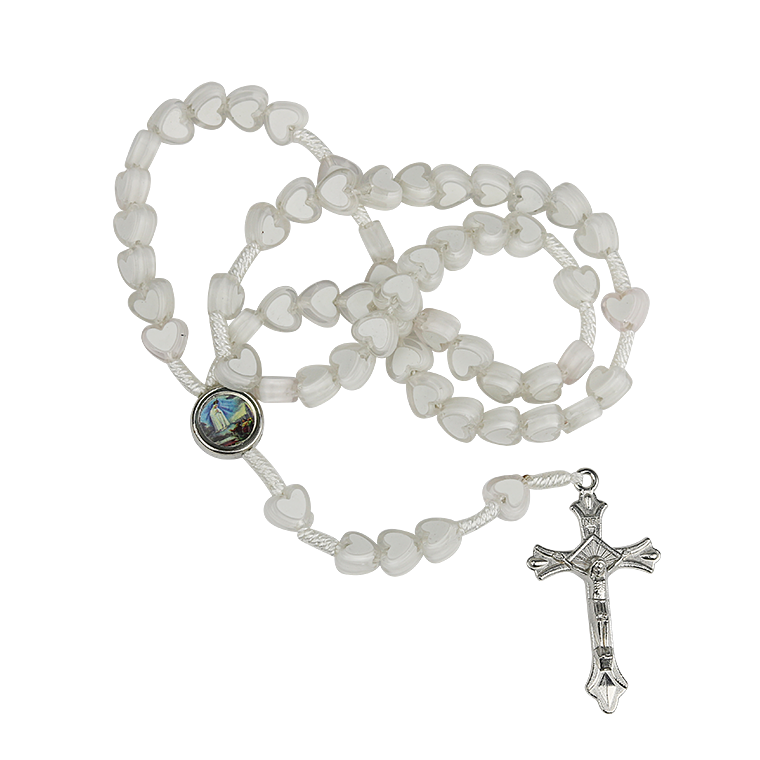 Rosary of white hearts 1