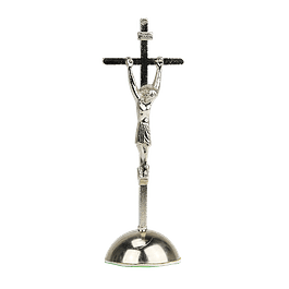 Crucifixo de pousar prateado
