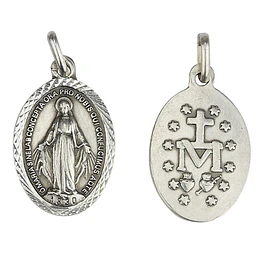 Medalha Nossa Senhora do Rosário de Fátima - Prata 925
