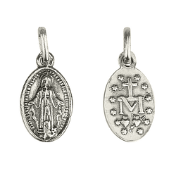 Medaglia Madonna Miracolosa con Croce - Argento 925