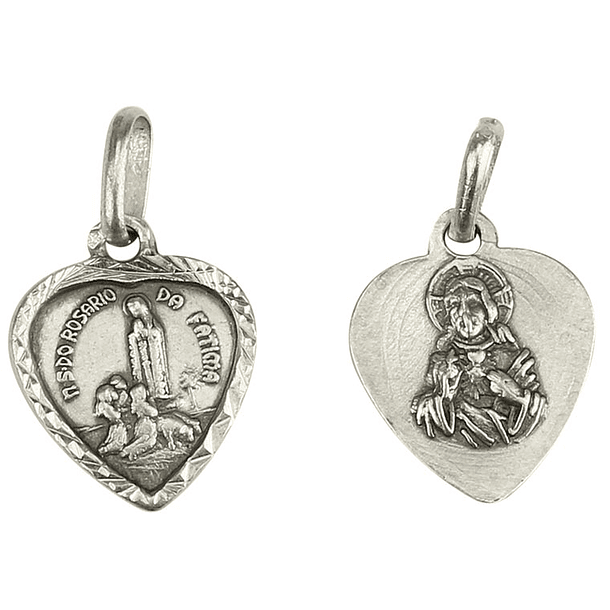 Médaille Cœur de Fatima - Argent 925 1