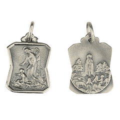 Medalla Angel de la Garda  con Niño - Plata 925
