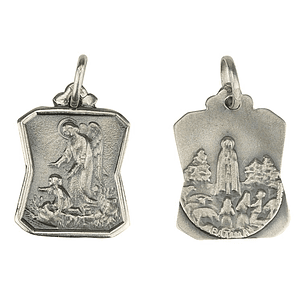 Médaille Ange Gardien avec garçon - Argent 925