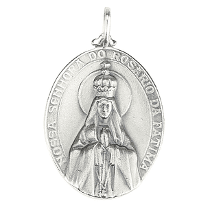 Medal of Our Lady of the Rosary of Fatima - 925 Silver