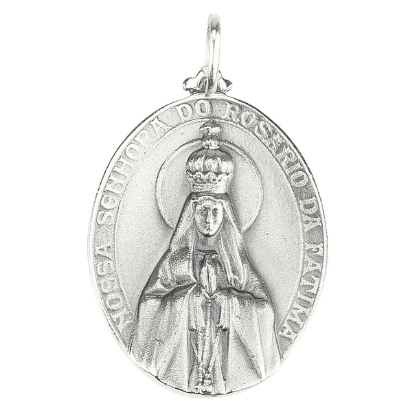 Medalha de Nossa Senhora do Rosário de Fátima - Prata 925 1