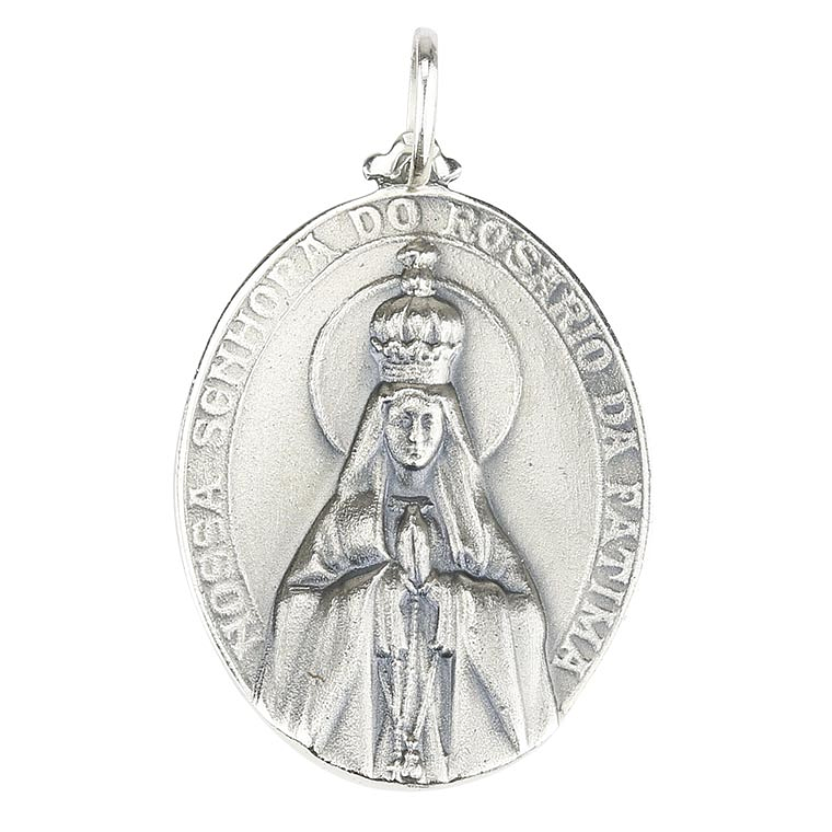 Medal of Our Lady of the Rosary of Fatima - 925 Silver 1