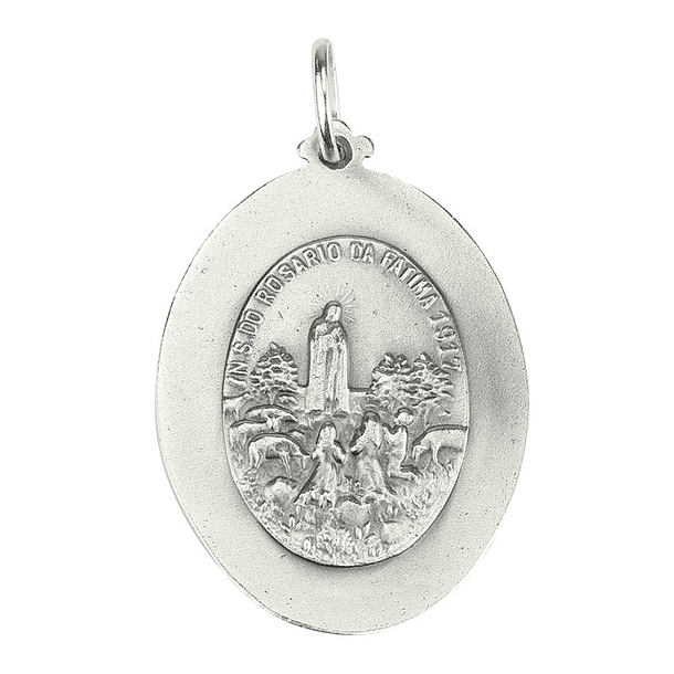 Medal of Our Lady of the Rosary of Fatima - 925 Silver 2