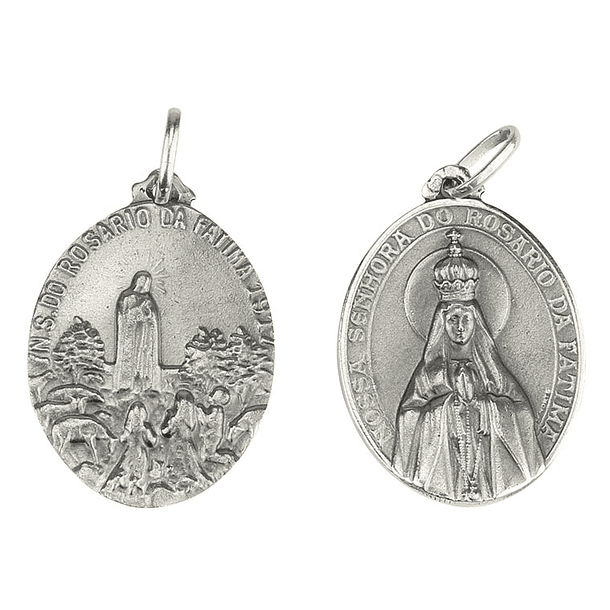 Medaglia della Madonna del Rosario di Fatima - Argento 925 3