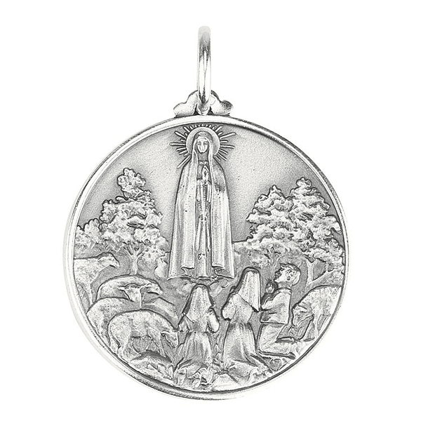 Medal of Our Lady of the Rosary of Fatima - Silver 925 3