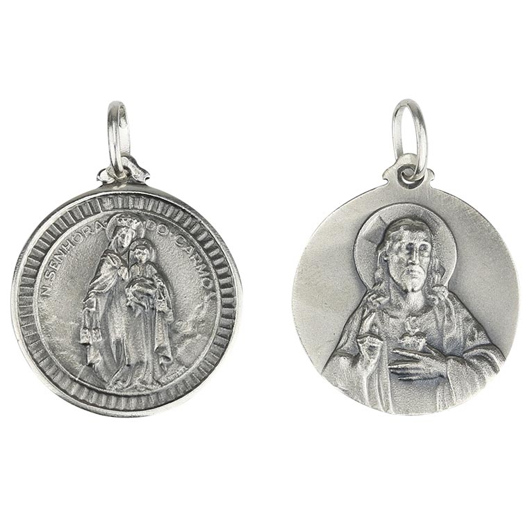 Médaille Notre-Dame Du Pilar Oreilles Argent Boîtier Or KT Vernis