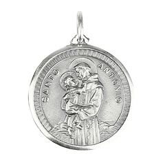 Medalha de Santo António com menino - Prata 925