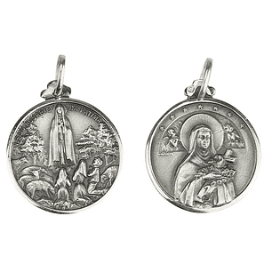 Medal of Saint Therese - 925 Sterling Silver