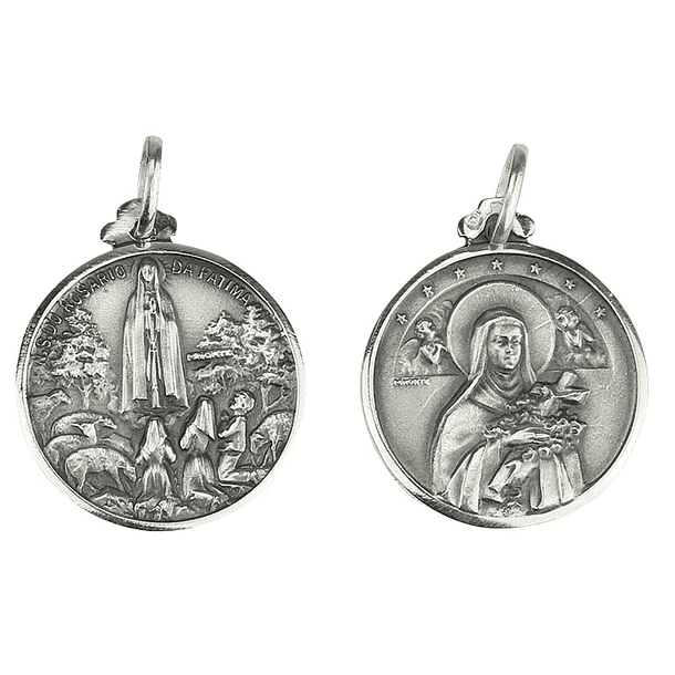 Medal of Saint Therese - 925 Sterling Silver 1