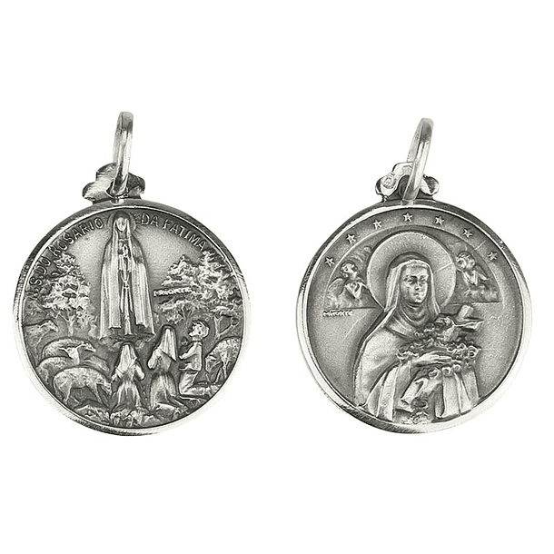 Medal of Saint Theresa - 925 Sterling Silver 1