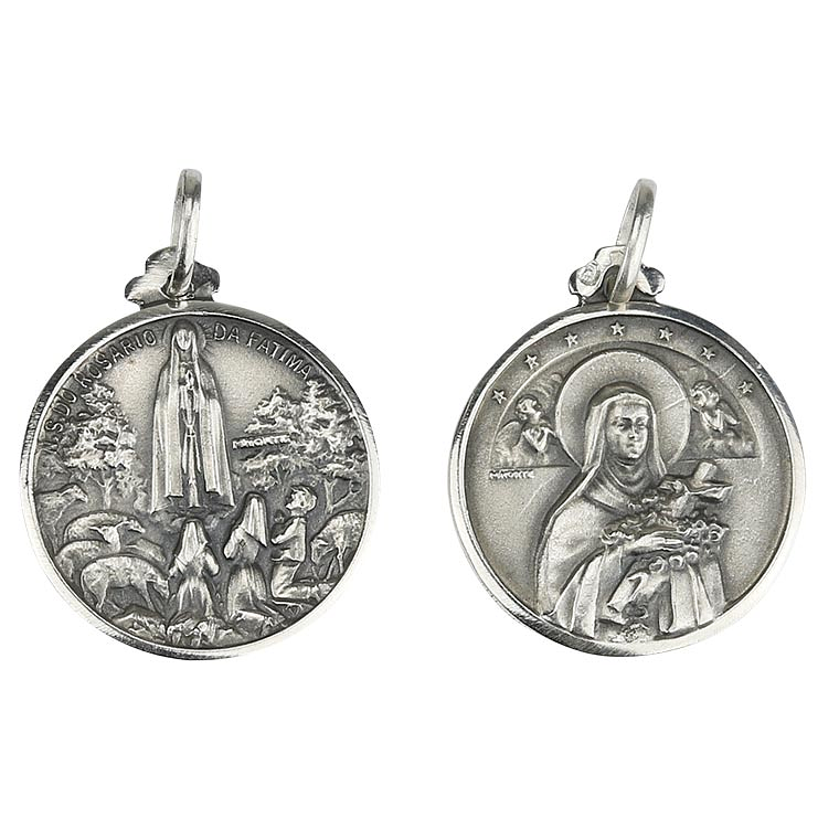 Medal of Saint Therese - 925 Sterling Silver 1