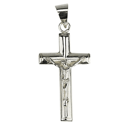 Medalha crucifixo arredondado - Prata 925