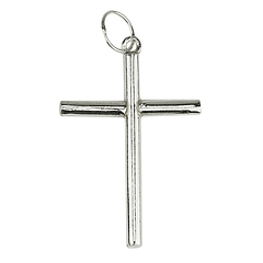 Simple Cross Medal - Silver 925