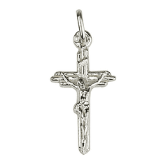 Médaille croix artisanale - Argent 925