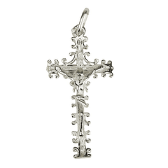 Medalha crucufixo redilhado - Prata 925
