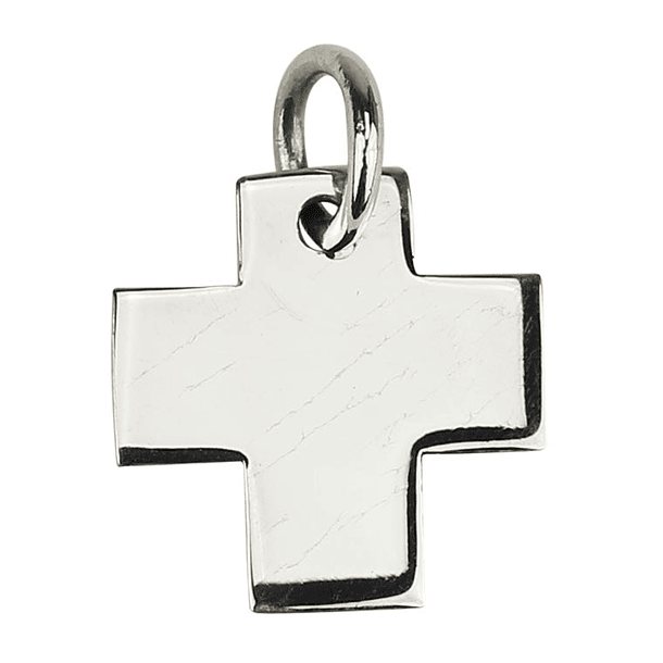 Médaille croix carrée - Argent 925 
