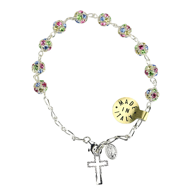 Pulseira católica cristal Swarovski 1
