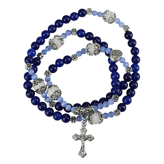 Rosario católico Lápiz Lazuli