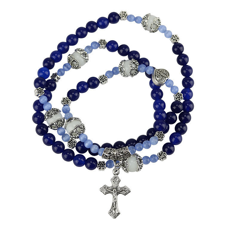 Catholic rosary of Lapis Lazuli 1