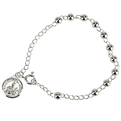 Bracelet catholique Apparition de Fatima - Argent 925