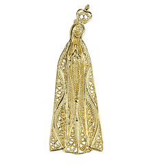Médaille Notre- Dame de Fatima dorée - Argent 925