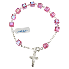 Bracelet en cristal rose Swarovski