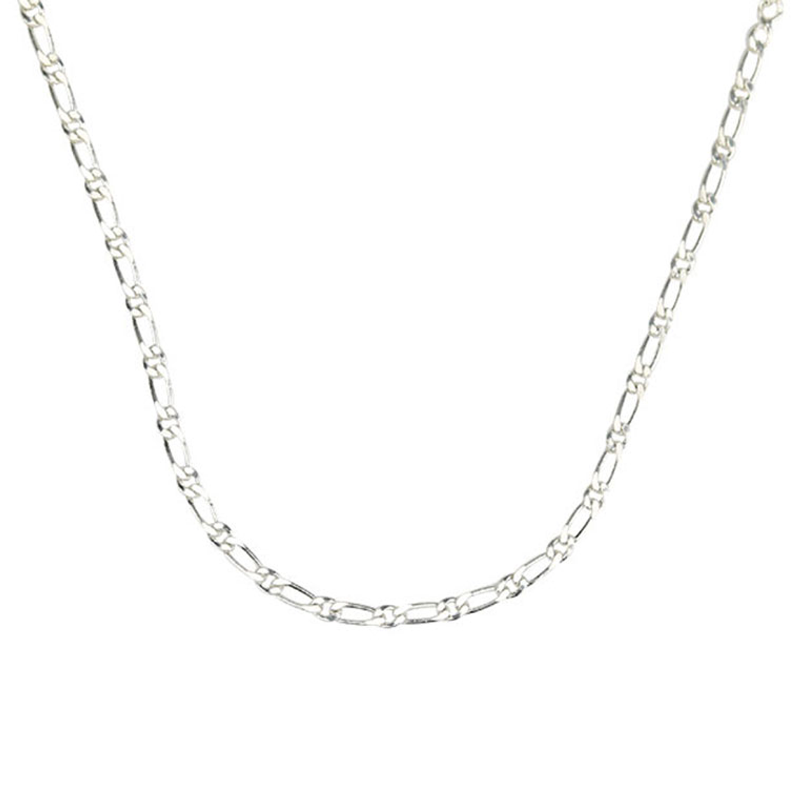 Collier anneaux rond et rectangulaire - Argent 925 1
