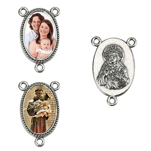 Customisable rosary center one face