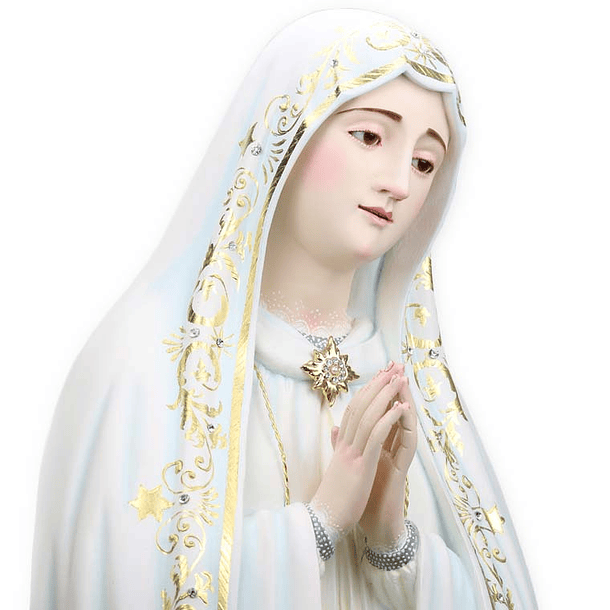 Nossa Senhora de Fátima Capelinha - Madeira 105 cm 2