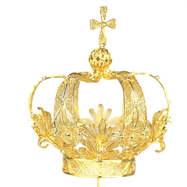 Coroa em prata dourada