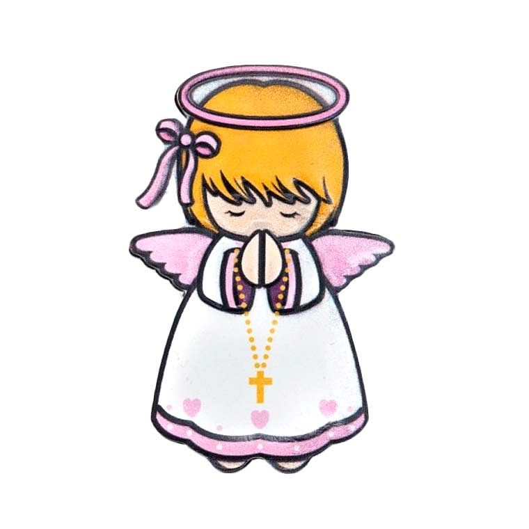 3D Guardian Angel pink Magnet 1