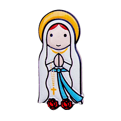 Imán 3D de Nuestra Señora de Lourdes