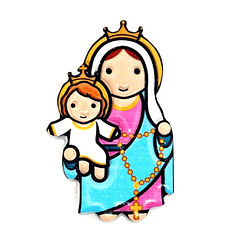 Imán 3D de Nuestra Señora del Rosario